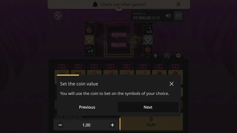 Lion Zama Fruits Bonus Spins - sarjan tunnusomaisen Bonus Spins -tilan käynnistyminen
